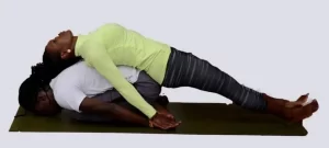 yoga poses for two, seated forward pose for 2, partner yoga